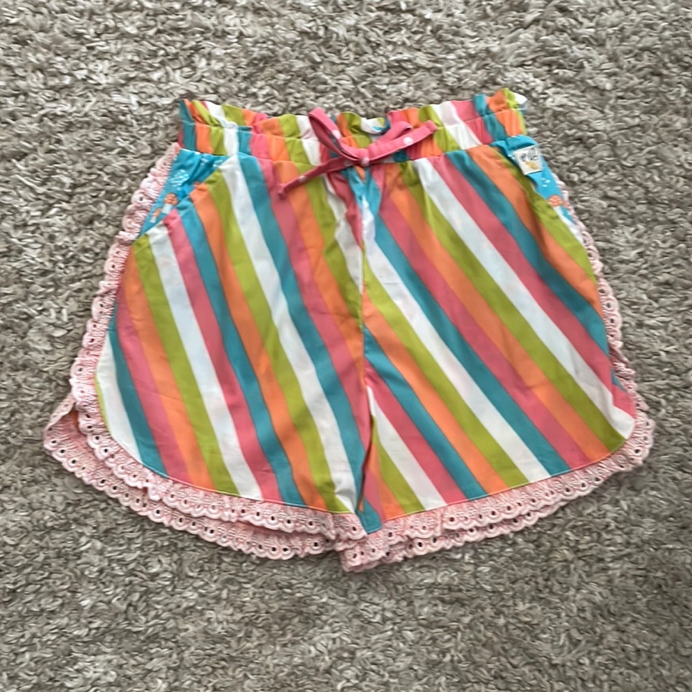 Girls Wild Flower Shorts Size 8